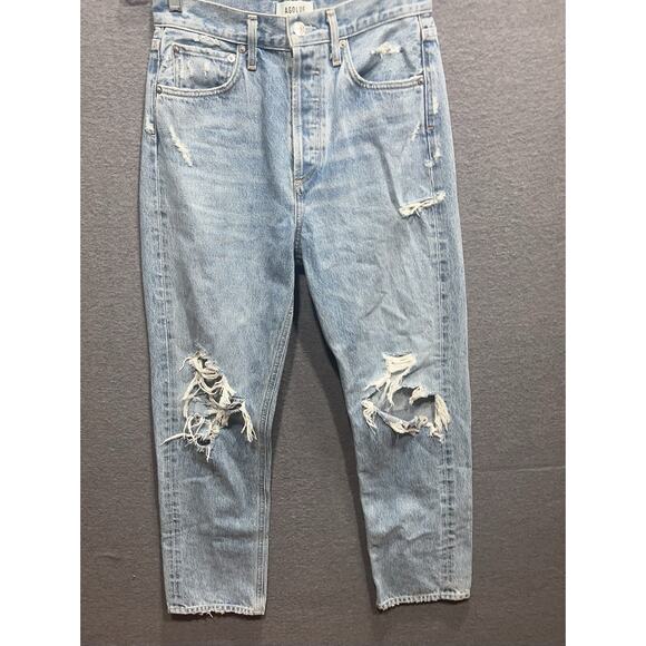 Agolde 90s Y2K Mid Rise Loose Fit Jeans Button Fly Denim Womens Size 25 - Picture 6 of 16